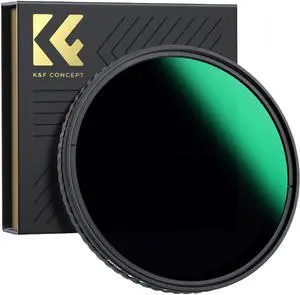 K&F Concept ND8-128 Variable ND Filter Adjustable Neutral Density Camera Lens 3 to 7 f-stops Variable ND Filter NO Spot X Black MRC 28-Layer (82MM)