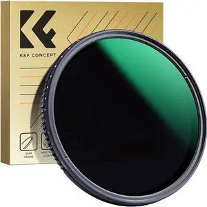 K&F Concept 82MM ND8-ND2000  Adjustable ND Filter Camera Lense Variable Neutral Density With Multi-Resistant Coating for Camera Lenses(82mm)