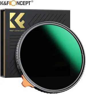 K&F Concept 52mm Putter Variable ND Filter ND2-ND400 (1-9 Stops) 28 Multi-Layer Coatings Import AGC Glass Adjustable Neutral Density Filter for Camera Lens (Nano-X Series)