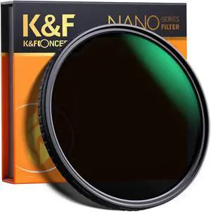 K&F Concept 55mm Variable ND Lens Filter ND32-ND512 (5-9 Stops) Adjustable Neutral Density Lens Filter with 28 Multi-Layer Coatings for Camera Lens (Nano-X Series)