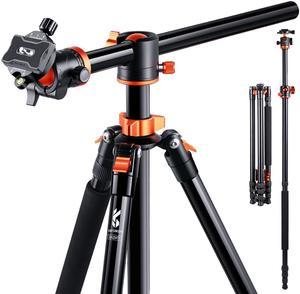K&F Concept 78 inch DSLR Camera Tripods with Magnesium Alloy Rotatable Multi-Angle Center Column,Load Capacity up to 22lbs/10kg