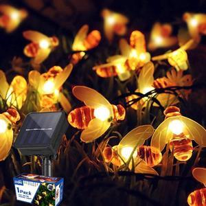 SOWAZ 15-ft Solar White Outdoor Bumblebee String Light Yellow-Light LED Novelty Bulbs