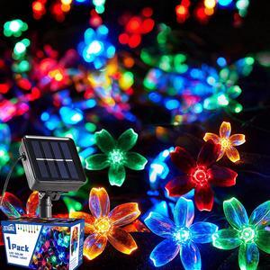 SOWAZ 50 LED Solar Cherry Blossom String Light, Multicolor