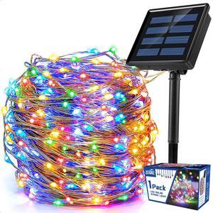 SOWAZ 33-ft Solar Multicolor Indoor/Outdoor String Light with 100 Yellow-Light LED Fairy Bulbs