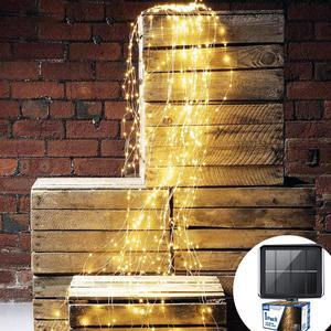 SOWAZ 5.7-ft Solar Copper Outdoor String Light Yellow-Light 220LED Mini Bulbs