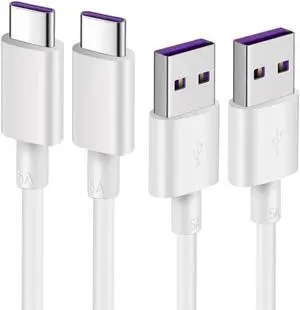 IXJYLCPC USB C Cable, 5A Fast Charging 2-PACK 3.3FT Almost Unbreakable Type C Cable /USB3.0 Charging Cord Compatible with Samsung Galaxy S8/S9, MacBook, LG G6 V20 G5,Huawei Mate 20 Pro Mate20