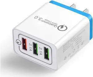 IXJYLCPC 3 Ports Quick Charger QC 3.0 18W USB Charger For iphone 7 8 iPad Samsung S8 Huawei Xiaomi Fast Charger QC3.0 EU/US/UK Plug