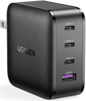 IXJYLCPC 65W USB C Charger for Smartphone&Laptop, 4-Port Quick Charging Station, 3 USB-C 65W Charger Adapter, Type-C PD 3.0 Compatible for iPhone,Samsung Galaxy,iPad,MacBook,Pixel