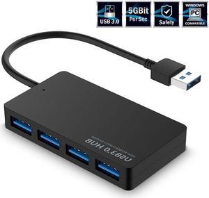 IXJYLCPC USB3.0 A to A Hub, 4 Port USB 3.0 Hub, Ultra Slim Portable Data Hub Applicable for iMac Pro, MacBook Air, Mac Mini/Pro, Surface Pro, Notebook PC, Laptop, USB Flash Drives, and Mobile HDD