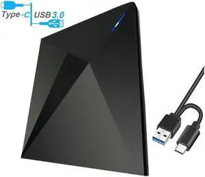 IXJYLCPC Polaris External CD Drive USB 3.0 Portable CD DVD +/-RW Drive DVD/CD ROM Rewriter Burner Writer Compatible with Laptop Desktop PC Windows Mac Pro MacBook