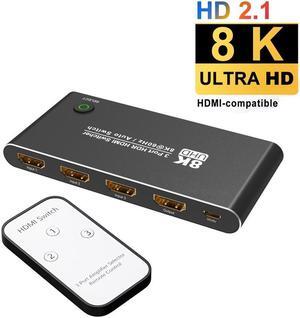 IXJYLCPC HDMI Switcher with Remote Control, Ultra HD 8K High Speed 48Gbps Directional Switch Only 3in 1out 8K@60Hz 4K@120Hz Splitter Converter (8K)
