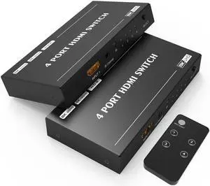 IXJYLCPC HDMI 2.1 Directional 4in 1out Switch with Remote Control 8K 60Hz 4K 120Hz Switcher Adapter 4 in 1 Out Converter Splitte For PC TV PS4 Xbox PS5 Projectors