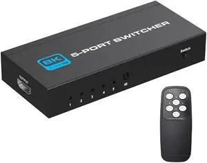 IXJYLCPC 8K 60Hz HDMI Switch 5 In 1 Out 5x1 Switcher Converter Adapter with Remoter for XBox PS4 PS5 Pro PC Projector Laptop - OZ8Q5 IXJYLCPC 8K 60Hz HDMI Switch 5 In 1 Out 5x1 Switcher Converter Adapter with Remoter for XBox PS4 PS5 Pro PC Projector Laptop - OZ8Q5