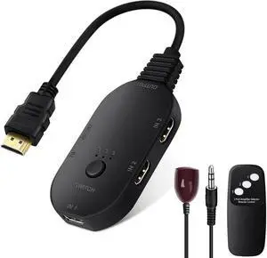 IXJYLCPC HDMI Switch 8K 3 in 1 Out HDMI 2.1 Switcher 3 Port with Remote Control Support 8K 60Hz 1080 120Hz HDCP 2.3 Ultra HD 3D for Xbox PS4 PS5 UHD TV Monitor Projector