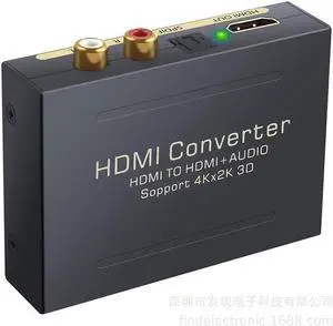 IXJYLCPC HDMI Audio Extractor 1080P HDMI to HDMI + Optical TOSLINK SPDIF + Analog RCA L/R Stereo Audio Video Spiltter Adapter Converter for Blu-ray DVD Player Sky HD Box PS3 PS4