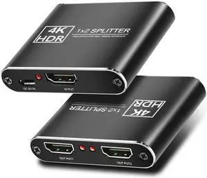 IXJYLCPC 1x2 HDMI Splitter 1 in 2 Out HDMI Splitter Audio Video Distributor Box Support 3D & 4K x 2K@60Hz Compatible for HDTV, STB, DVD, PS3, Projector Etc