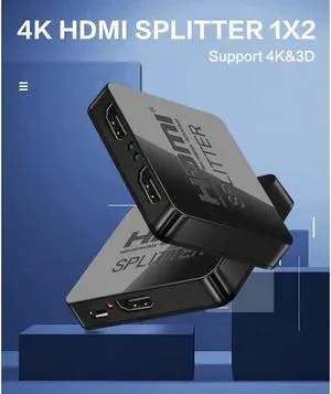 IXJYLCPC Hdmi Splitter 1 in 2 Out Powered Full Ultra HD 1080P V1.4 HDMI Display,Support 4K/2K and 3D Resolutions 1 Input to 2 Outputs