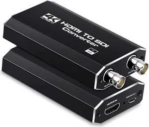 IXJYLCPC 4K@60Hz HDMI to Two 1080@60Hz SDI Converter,HDMI to SDI Adapter 4K HDMI in to Two SDI Output SD-SDI HD-SDI 3G-SDI Video Converter Adapter for SDI Monitor HDTV