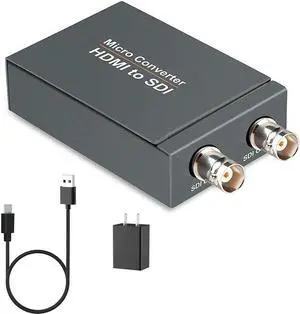 IXJYLCPC 1080P HDMI to 3G-SDI Mini Converter, Convenient for Users with The Micro SDI and HDMI Connectors, Pocket Size and Easy to Mount, Universal USB Power Solution Design