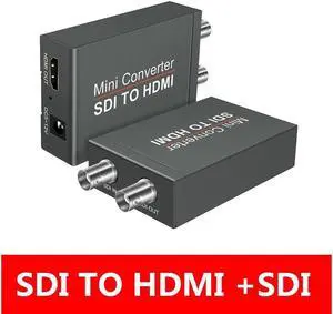 IXJYLCPC 1080P SDI to HDMI Video Mini Converter with Audio Embedder SDI to HDMI Adapter for SD-SDI, HD-SDI and 3G-SDI Signals SDI Loopout with Power Supply (OZH5)