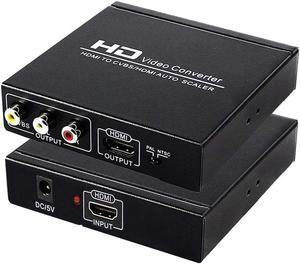 IXJYLCPC 4K HDMI To AV HDMI Converter, HDMI to HDMI+3RCA Adapter, HDMI to AV 3RCA CVBs Composite Video Audio Converter Adapter for HD TV and Older TV