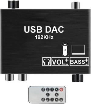 IXJYLCPC 192Khz Digital to Analog Audio Converter Support Volume Control, Digital Toslink SPDIF Coaxial USB to Analog L/R RCA 3.5mm Adapter for HDTV Blu-Ray DVD PS3 PS4