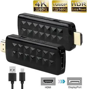 IXJYLCPC HDMI to DisplayPort Adapter 4K 24K Gold Plated HDMI Male to Displayport DP Female ConverterUni-Directional Display Port to HDMI Converter Compatible for More- (OZHD2)
