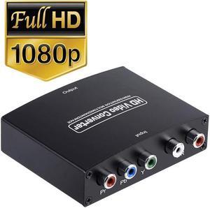 IXJYLCPC YPbPr to HDMI Converter, Component to HDMI, RGB to HDMI Converter Supports 1080P Video Audio Converter Adapter for DVD PSP Xbox 360 PS2 Nintendo to HDTV Monitor and Projector (OZSC-1)