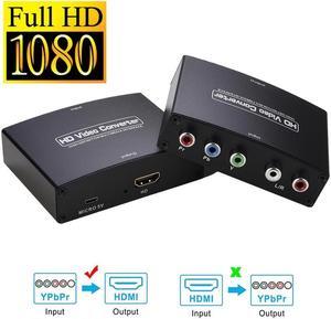 IXJYLCPC Component YPbPr to HDMI Converter, YPbPr Component RGB + R/L Audio to HDMI Converter v1.4 Support 1080P for HDTV PS3 PS4 HDVD Player Wii Xbox and More (OZSC-1)