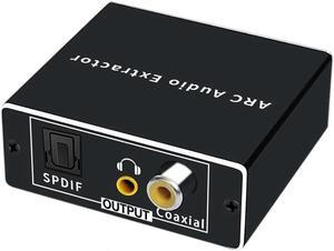 IXJYLCPC HDMI ARC Audio Extractor, 192KHz HDMI to Optical 3.5mm Audio Adapter Splitter Converter 3.5mm Stereo and Coaxial Output Support Dolby@5.1, DTS@5.1, Dolby AC3,DSD,PCM,LPCM