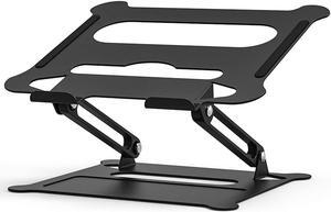 IXJYLCPC Laptop Stand, Aluminum Foldable Laptop Stand for Desk, Ergonomic Portable Computer Stand Riser for MacBook Pro/Air 10-17" (Z19-Black)