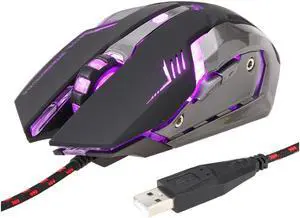 IXJYLCPC Gaming Mouse for PC with 3200 DPI, 6 Programmable Buttons, LED Lighting & Precision Laser Sensor - for Competitive eSports