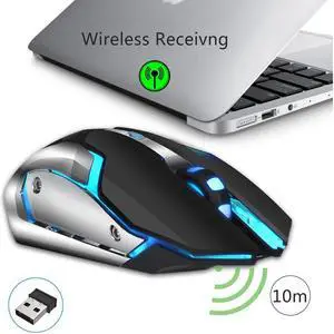 IXJYLCPC M10 Optical 2.4G Wireless Mouse with USB Receiver, Portable Gaming & Office Mice, 2400 DPI Levels, 5 Buttons for Desktop, MacBook, Notebook, PC, Laptop, Computer