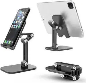 IXJYLCPC Desktop Phone Holder Stand for IPhone IPad Adjustable Tablet Foldable Tablet Phone Desk Stand Holder Compatible with 4.7"-12.9"iPhone iPad Air Mini Pro Kindle Tab Galaxy eBook Reader