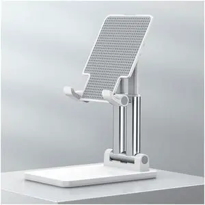 IXJYLCPC New Desk Mobile Phone Holder Stand For iPhone iPad Xiaomi Adjustable Desktop Tablet Holder Universal Table Cell Phone Stand for 4-12.9''iPhone 13,iPad,Tablet, Kindle and More, White