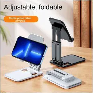 IXJYLCPC Foldable Cell Phone Stand, T7 Portable Aluminum Phone Holder, Adjustable Phone Dock Cradle Compatible with iPhone 13/12/11 Pro Max, Samsung Galaxy, Small Tablets and Other Phones, White
