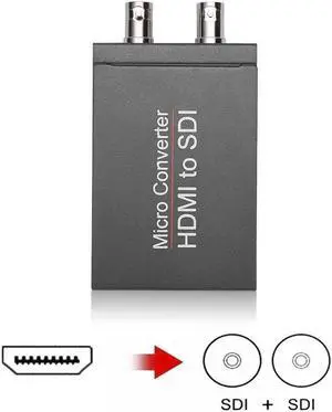 IXJYLCPC HDMI to SDI Converter 3G/HD/SD-SDI and Support 1080P with Power Supply for Cameras SDI Monitor HDTV