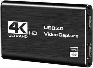 IXJYLCPC 4K USB 3.0 Video Capture Card HDMI-compatible 1080P 60Hz HD Video Recorder Grabber For PS4 OBS Game Recording Live Streaming (OZC3)