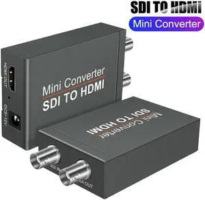 IXJYLCPC SDI(SD-SDI/HD-SDI/3G-SDI)to HDMI Converter SDI to HDMI Converter Adapter,SDI in HDMI Out SDI in SDI Out Loopout 1080P@60Hz Video Audio Splitter, Auto Format Detection and Stereo Audio De