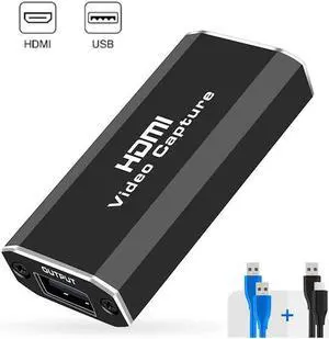 IXJYLCPC Video Capture Card, 4K HDMI to USB Game Capture Card, Full HD 1080P 60fps Capture Card, HDMI Video Game Capture for Editing Video/Games/Streaming/Online Teaching