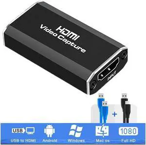 IXJYLCPC Video Capture Card, 4K HDMI Video Capture Device, 1080P HD 60fps Live and Record Video Audio Grabber for Gaming, Streaming, Teaching, Video Conference