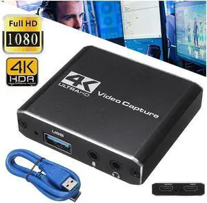 IXJYLCPC 1080P 60fps 4K Video Capture Device Video Capture Card Dongle HDMI-compatible to USB 3.0 for Game Record Live Streaming Broadcast
