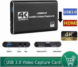 IXJYLCPC USB3.0 TO HDMI Video Capture Card Dongle 1080P60fps Video Capture HDMI to USB Video Capture Card Dongle Game Streaming Live Stream Broadcast with MIC input for OBS Game Live Stream Video