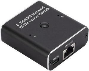 IXJYLCPC 2.5G/5G Gigabit RJ45 Network Ethernet Adapter Switch, Ethernet Selector LAN Ethernet Splitter Adapter with USB Power Cable Suitable Super Cat5,Cat5e,Cat6,Cat7, Cat8