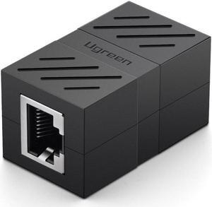 IXJYLCPC Female to Female Network LAN Connector Adapter Coupler Extender RJ45 Ethernet Cable Extension Converter-Black