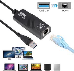 IXJYLCPC USB Network Adapter, USB 3.0 to RJ45 Gigabit, Black