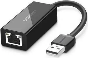 IXJYLCPC Ethernet Adapter USB 2.0 to 10/100 Network RJ45 Lan Wired Adapter for Nintendo Switch,Wii,Wii U,Macbook,Chromebook, Windows 10,8.1,Mac OS,Surface Pro,Linux ASIX AX88772 Chipset (Black)