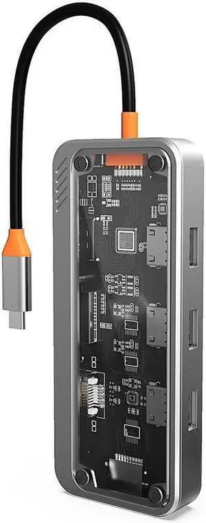 IXJYLCPC USB C Docking Station, 10 in 1 USB C to 4K HDMI Adapter, USB C Hub with HDMI, VGA, 100W PD, 3 USB3.0,RJ45 Ethernet, SD/TF Multiport Adapter for MacBook Laptop Notebooks