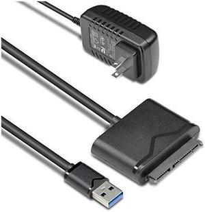 IXJYLCPC USB 3.0 to SATA Converter for Universal 2.5"/3.5" SATA HDD/SDD Hard Drive Disk, Hard Drive Adapter with 12V/2A Power Adapter & USB 3.0 Cable (UT-3112)