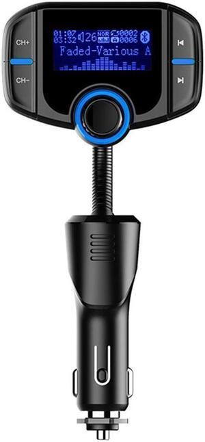 IXJYLCPC Bluetooth FM Transmitter Car Radio Audio Adapter MP3 Player Handsfree Car Kit with Dual USB Ports QC3.0/2.4A 1.7inch LED Display Car Voltage Play TF Card/USB Flash Drive